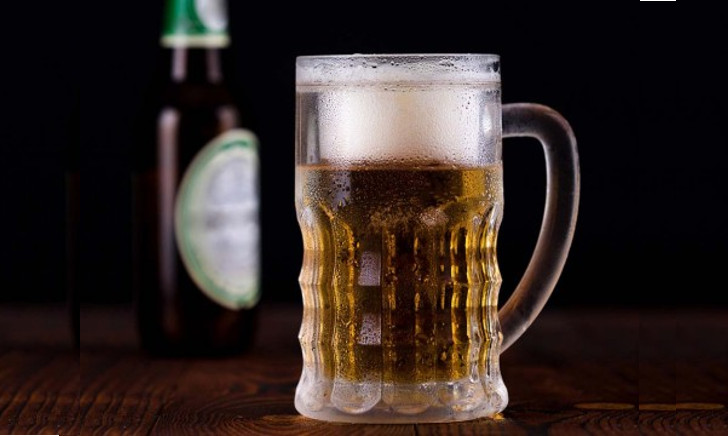 Bevroren bierglas